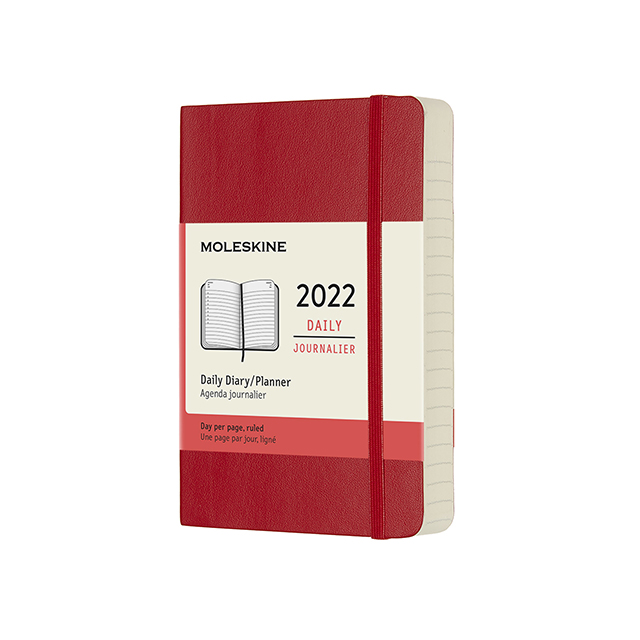 Ежедневник Moleskine Classic Soft (мягкая обложка), 2022, Pocket (9x14 см), красный