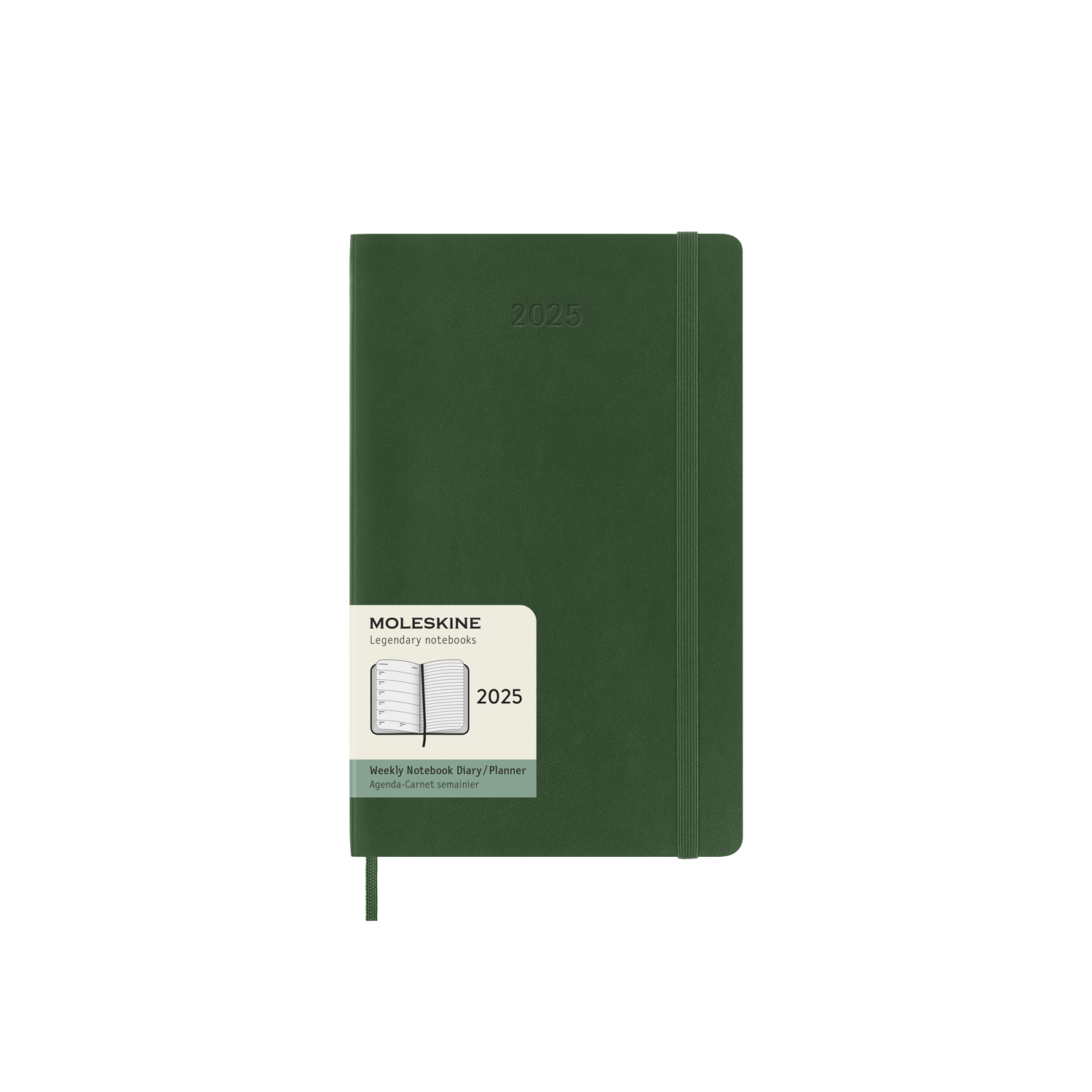 картинка Еженедельник Moleskine Classic Soft (мягкая обложка), 2025, Large (13x21 см), зеленый от магазина Молескинов