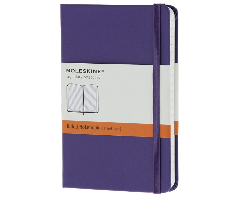 Записная книжка Moleskine Classic (в линейку), Pocket (9х14см), фиолетовая