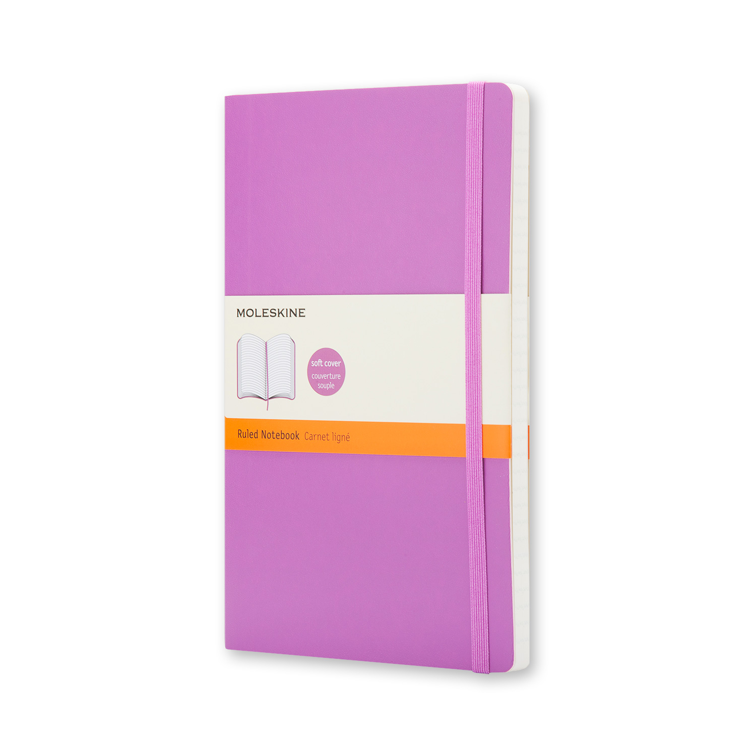 Записная книжка Moleskine Classic Soft (в линейку), Large (13x21 см), темно-розовая