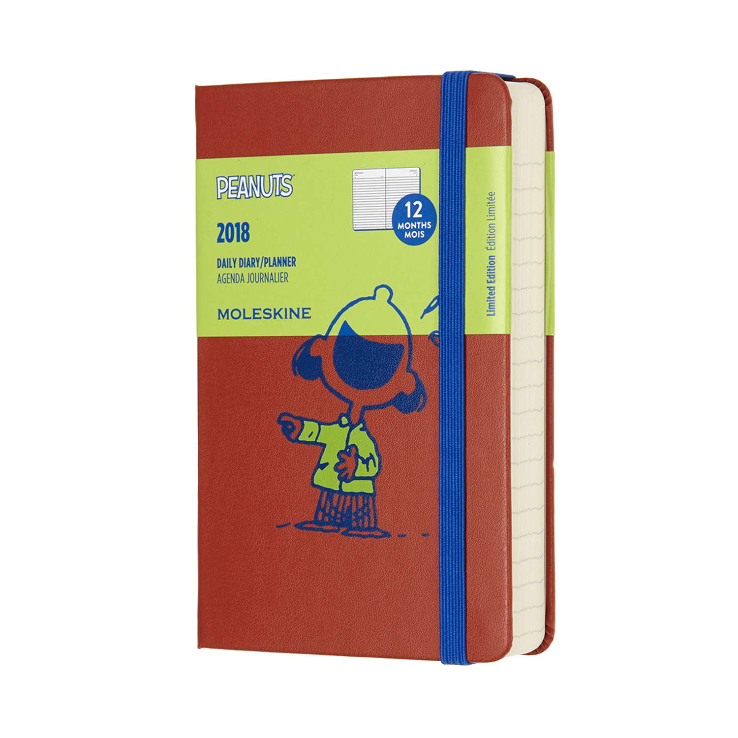 картинка Ежедневник Moleskine Peanuts (2018), Pocket (9x14 см), оранжевый от магазина Молескинов