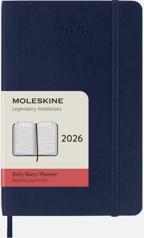 картинка Ежедневник Moleskine Classic Soft (мягкая обложка), 2026, Pocket (9x14 см), синий от магазина Молескинов