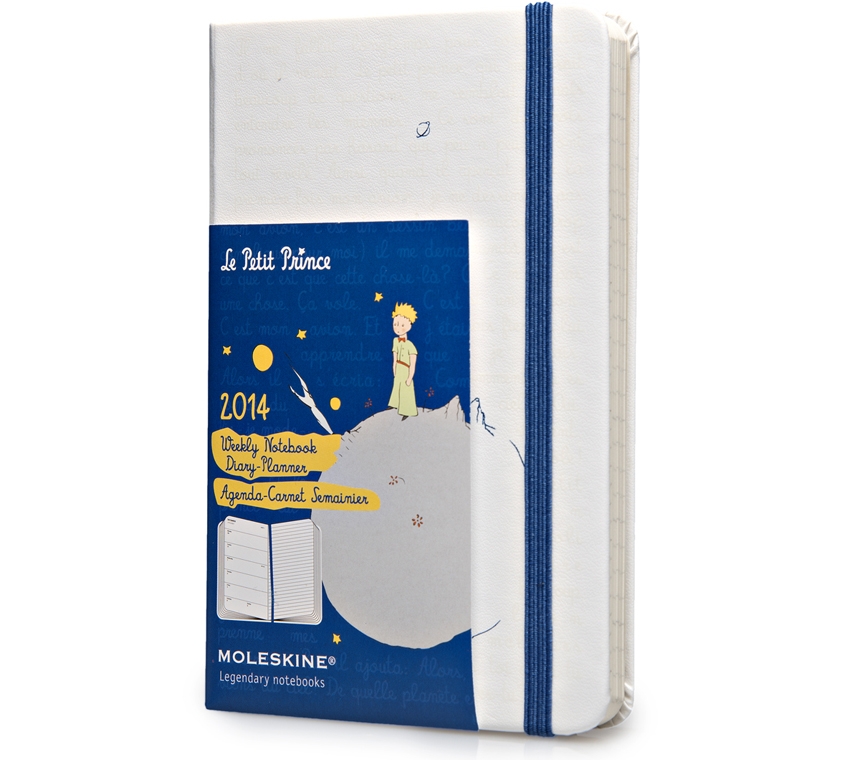 Еженедельник Moleskine Le Petit Prince (2014), Pocket (9x14 см), белый