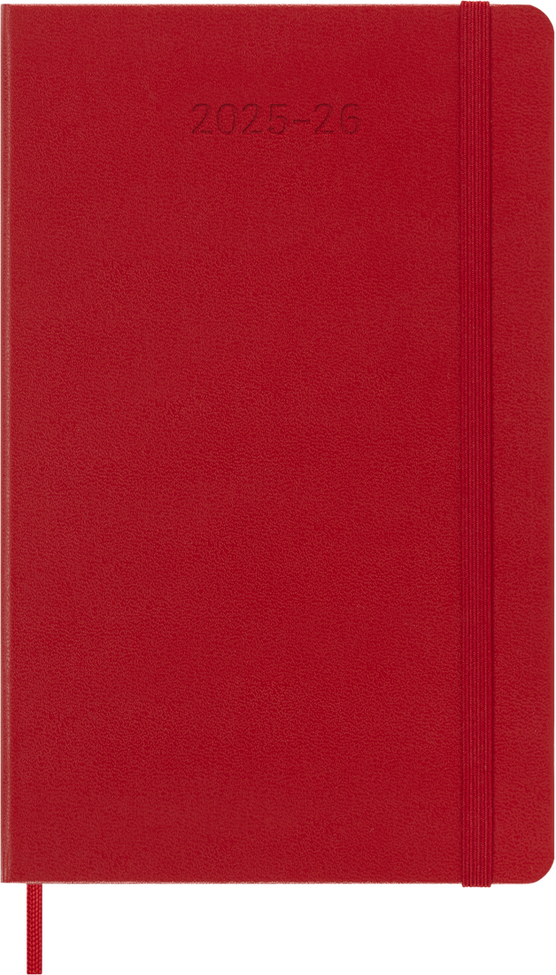 картинка Еженедельник 18 месяцев Moleskine Classic 2025 - 2026, Large (13x21 см), твердая обложка, красный от магазина Молескинов