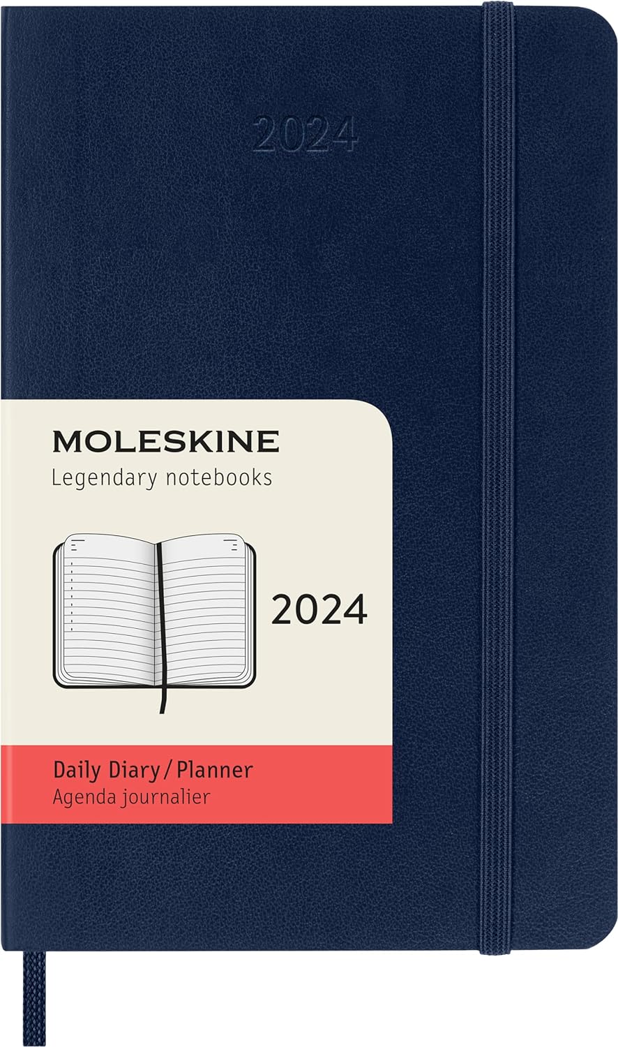 картинка Ежедневник Moleskine Classic Soft (мягкая обложка), 2024, Pocket (9x14 см), синий от магазина Молескинов