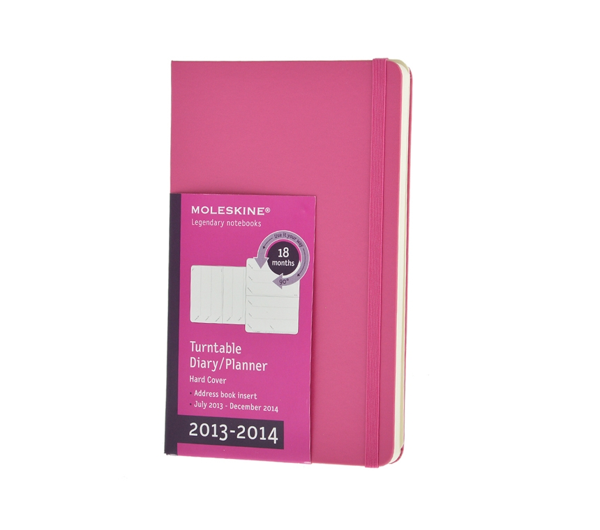 Еженедельник Moleskine Classic (2013/2014), Pocket (9x14см), розовый