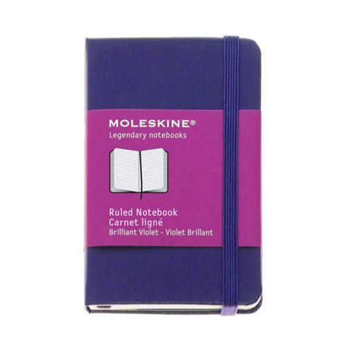 Записная книжка Moleskine Classic (в линейку), XSmall (6,5х10,5см), фиолетовая