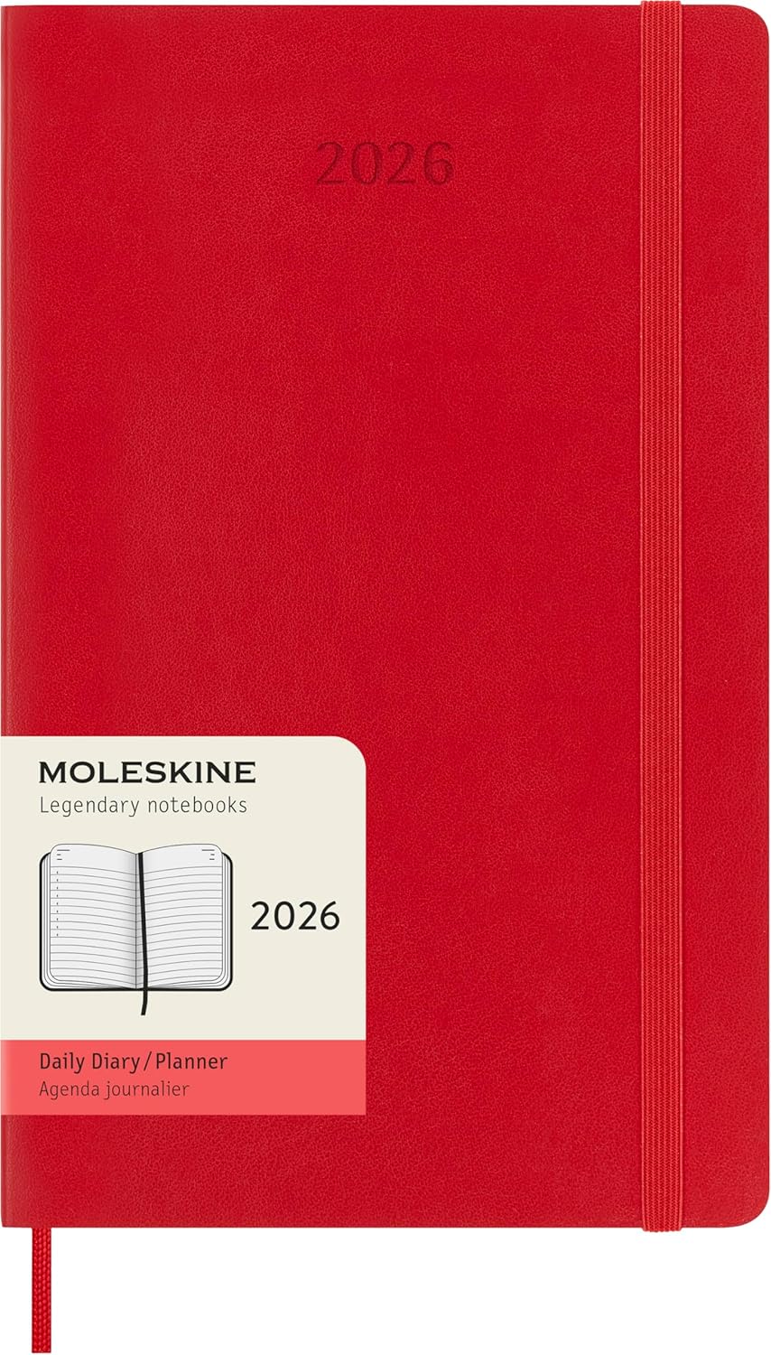 картинка Ежедневник Moleskine Classic Soft (мягкая обложка), 2026, Large (13x21 см), красный от магазина Молескинов