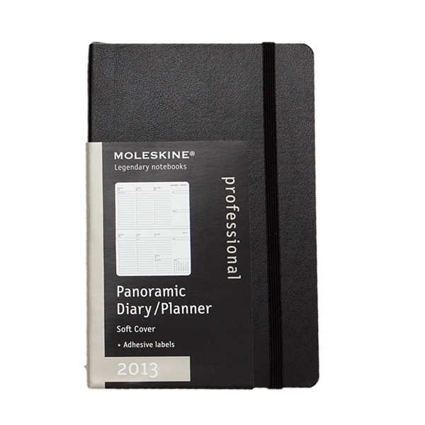 Еженедельник (горизонтальный, панорамный) Moleskine Professional (2013), Pocket (9x14см), черный