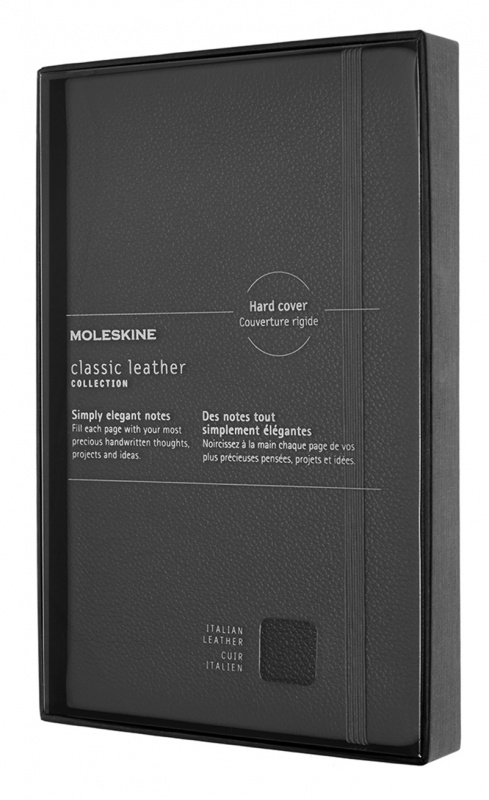 картинка Записная книжка Moleskine LIMITED EDITION LEATHER Soft (мягкая обложка), ( Large 13x21 см) чёрная от магазина Молескинов