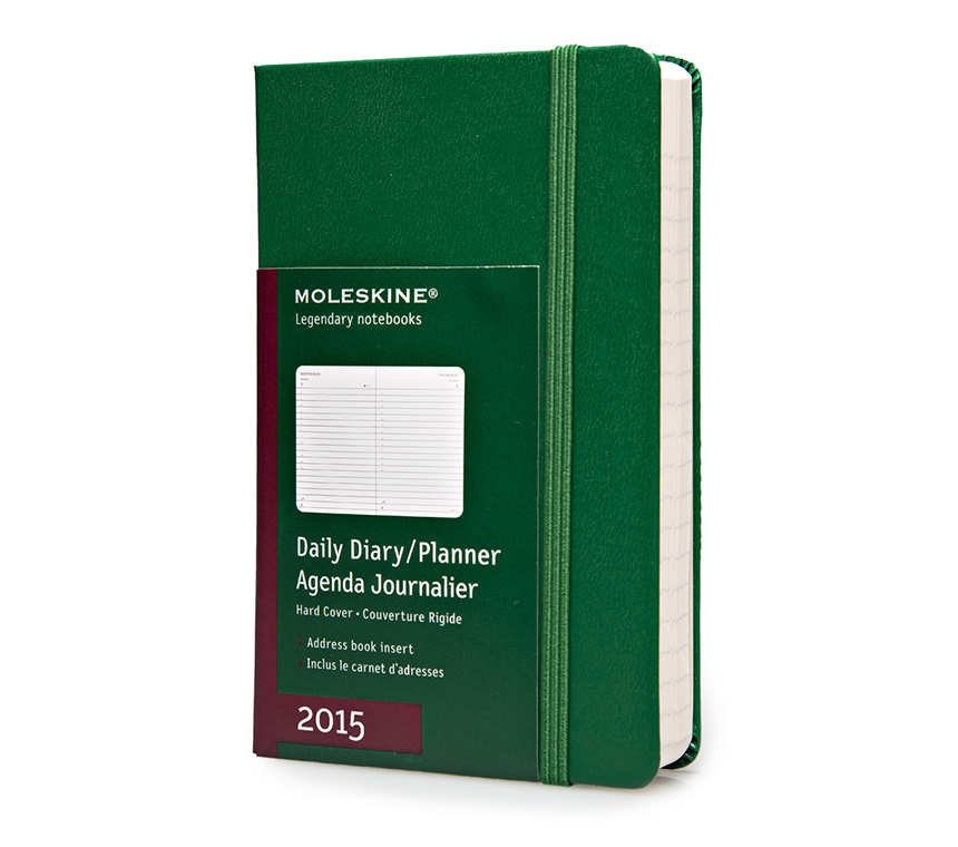 Ежедневник Moleskine Classic (2015), Pocket (9x14см), зеленый