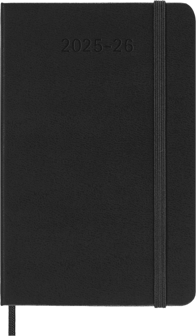 картинка Еженедельник 18 месяцев Moleskine Classic 2025 - 2026, Pocket (9x14 см), твердая обложка, черный от магазина Молескинов