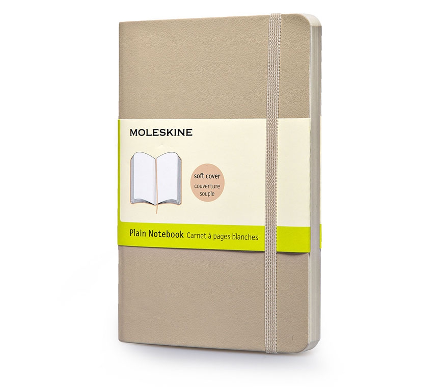 Записная книжка Moleskine Classic Soft (нелинованная), Pocket (9х14 см), бежевый