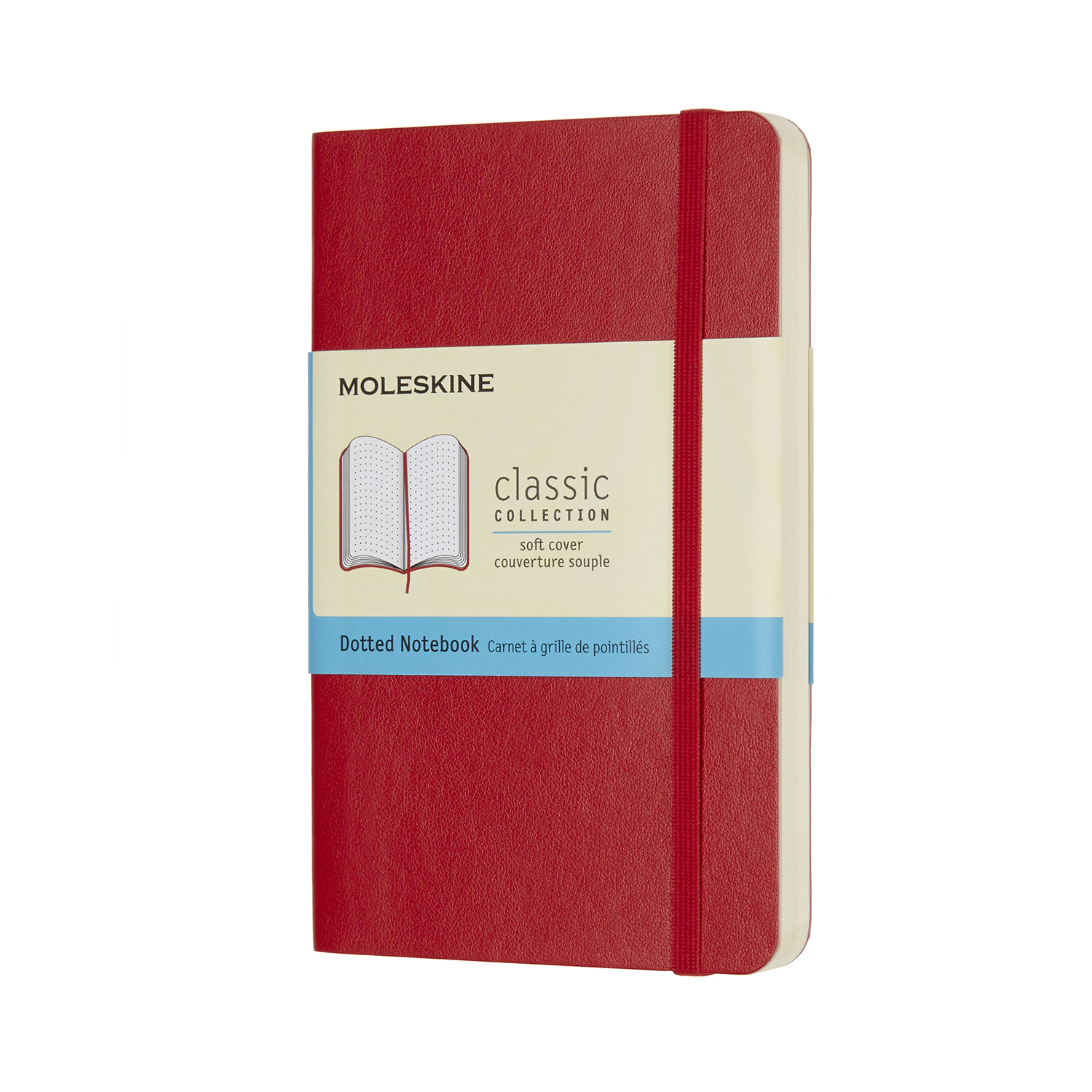картинка Записная книжка  Moleskine Classic Soft (в точку), Pocket (9х14 см), красная от магазина Молескинов
