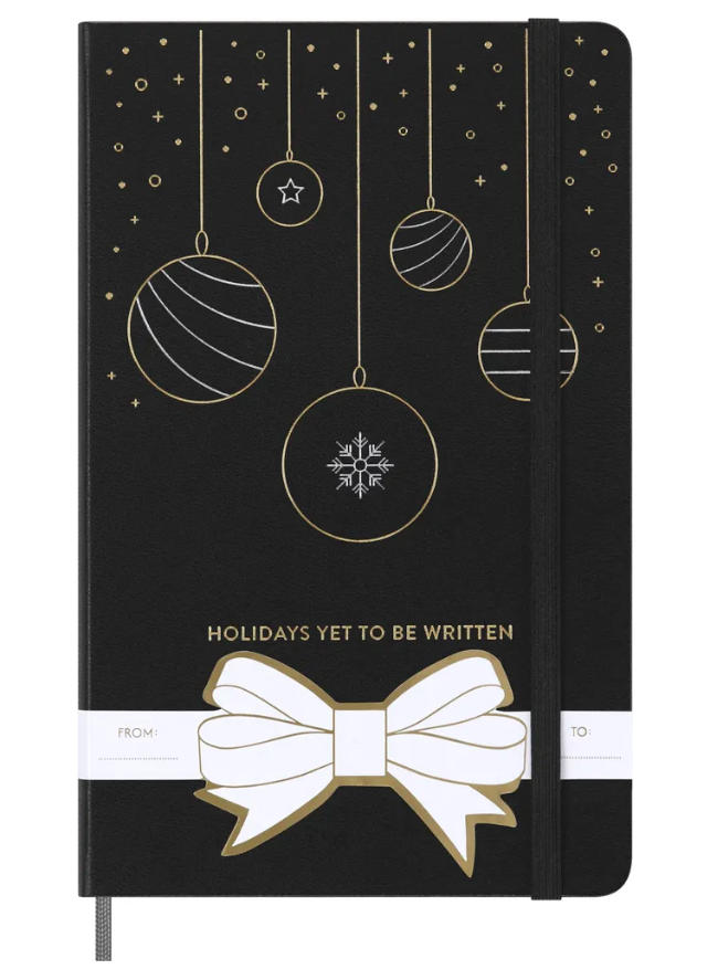 картинка Записная книжка Moleskine Holiday (в линейку), Large (13х21см), черная от магазина Молескинов