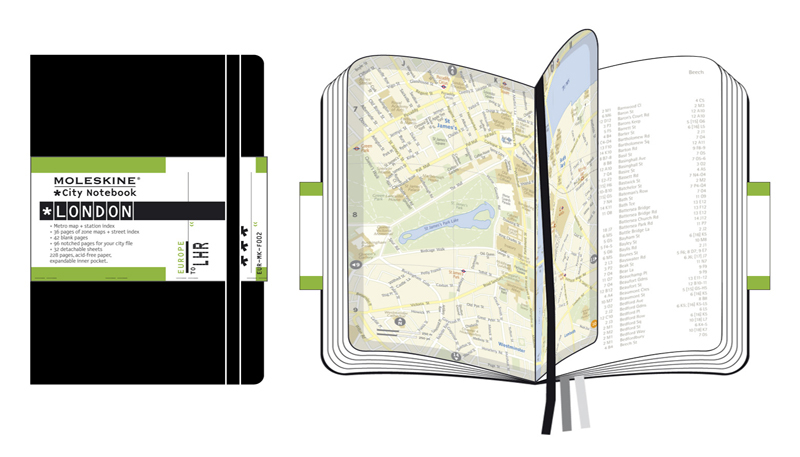Записная книжка Moleskine City Notebook London (Лондон), Pocket (9х14см), черная