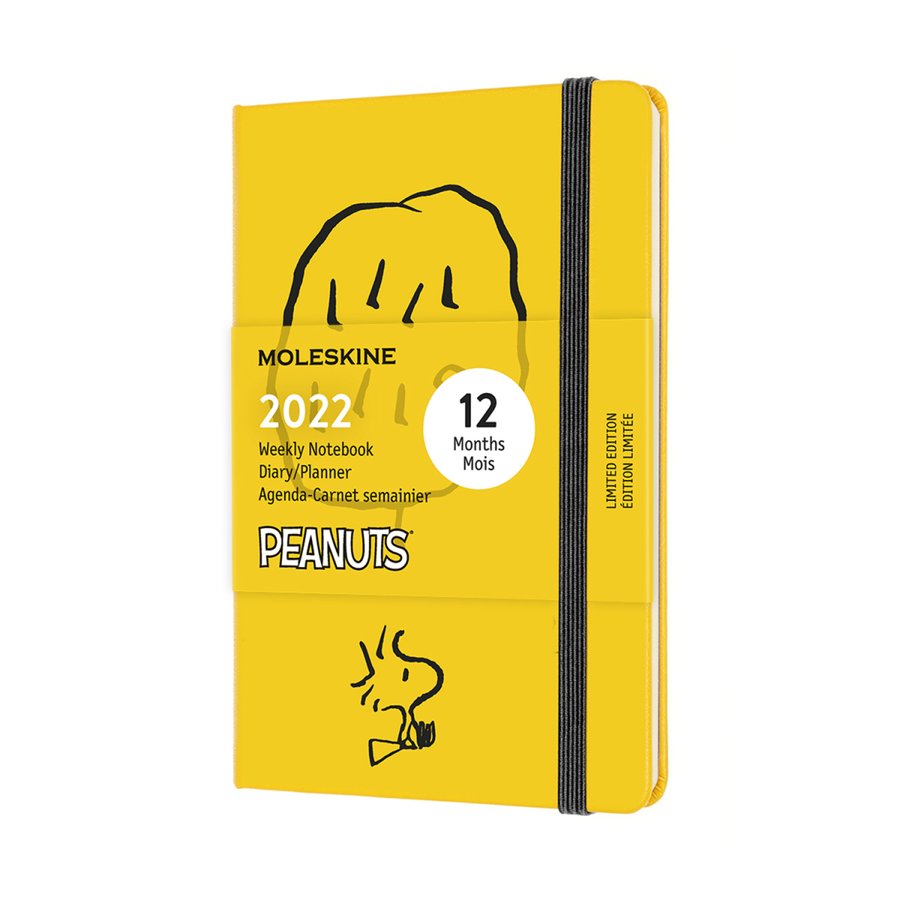 Еженедельник Moleskine Peanuts (2022), Pocket (9x14 см), желтый