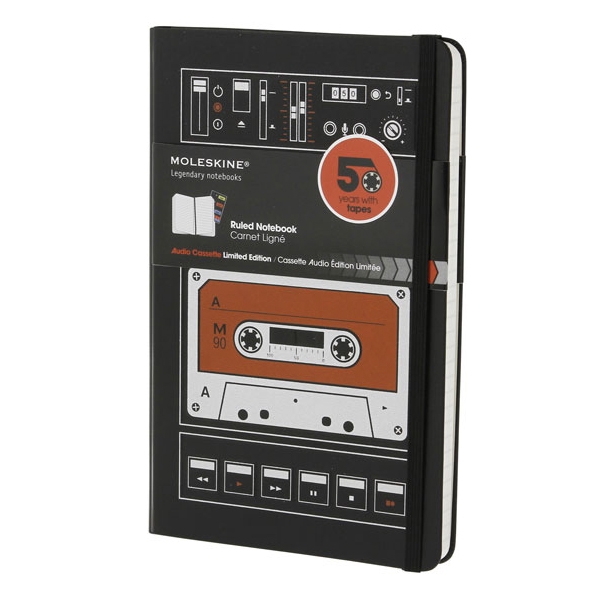 Записная книжка Moleskine Le Audiocassette (в линейку), Large (13x21см), черный