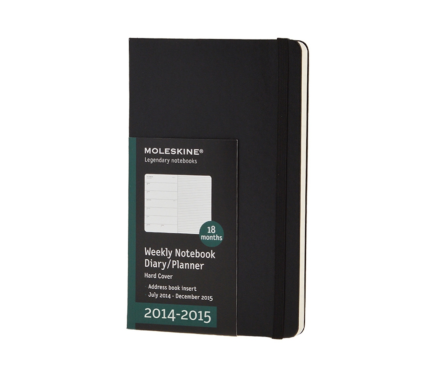 Еженедельник Moleskine Classic (2014/2015), Pocket (9х14см), черный