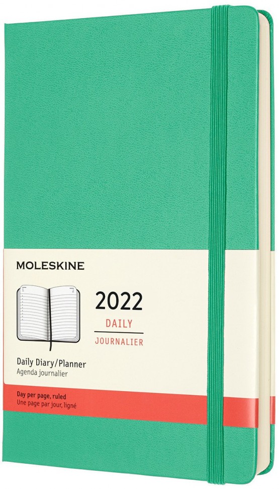 Ежедневник Moleskine Classic 2022, Large (13x21 см), зеленый