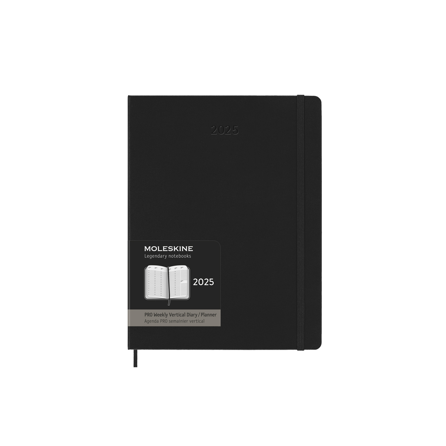 картинка Еженедельник Moleskine Professional 2025 (верт.), XLarge (19x25 см), черный от магазина Молескинов