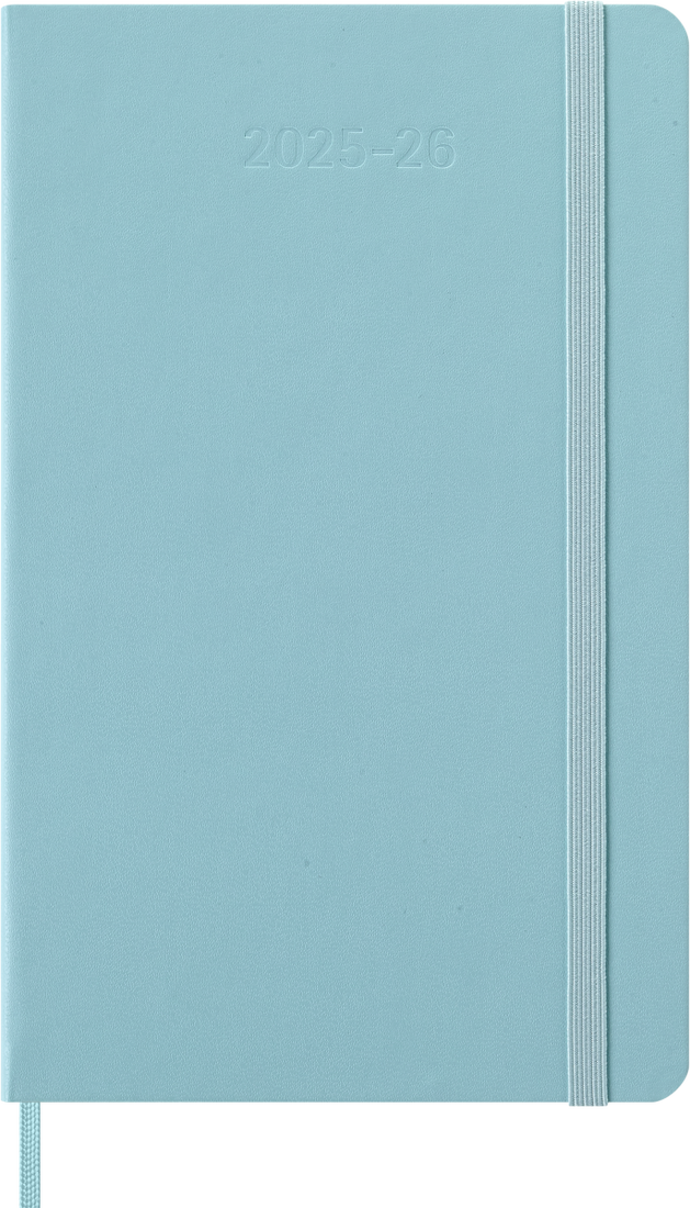 картинка Еженедельник 18 месяцев Moleskine Classic 2025 - 2026, Large (13x21 см), твердая обложка, аквамарин от магазина Молескинов