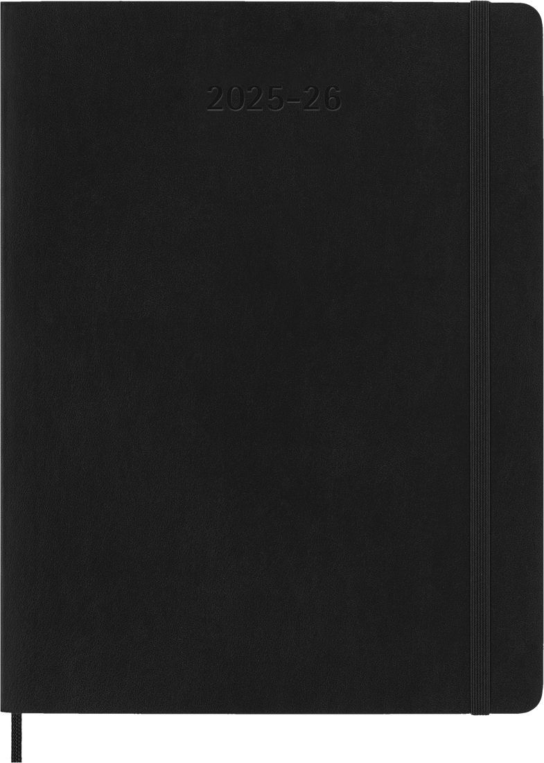 картинка Еженедельник 18 месяцев Moleskine Classic 2025 - 2026, XLarge (19x25 см), мягкая обложка, черный от магазина Молескинов