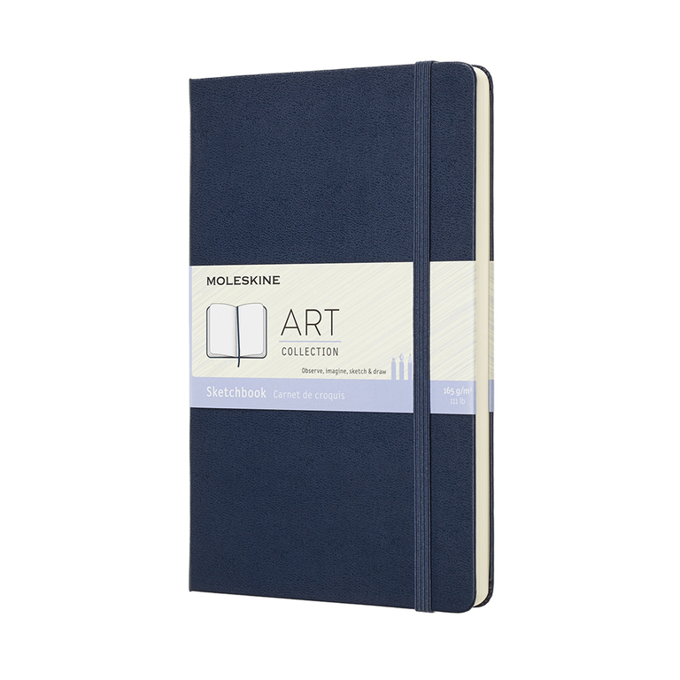 Записная книжка Moleskine Sketchbook (скетчбук для рисунков), Large (13x21см), синяя
