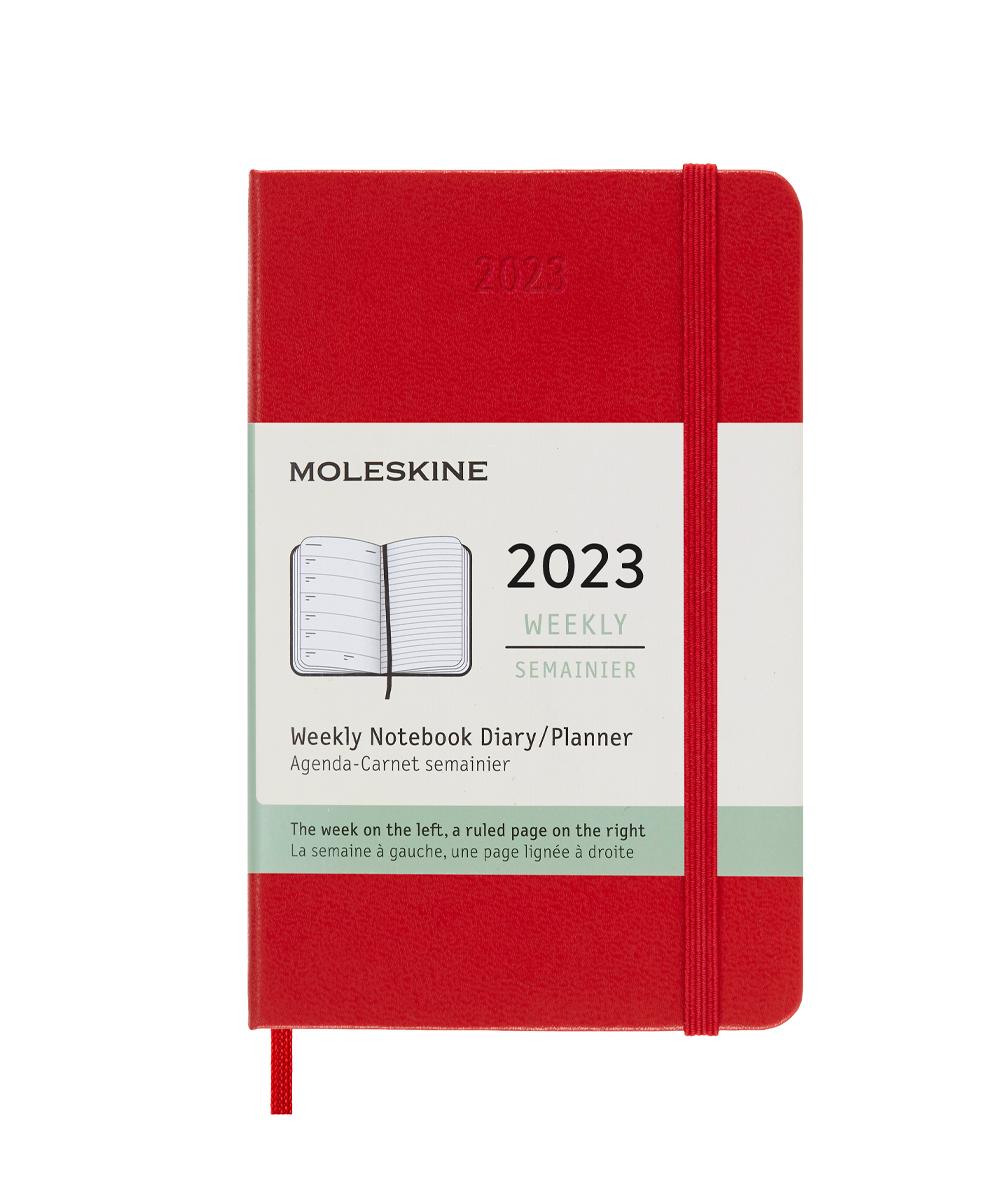 картинка Еженедельник Moleskine Classic 2023, Pocket (9x14 см), красный от магазина Молескинов