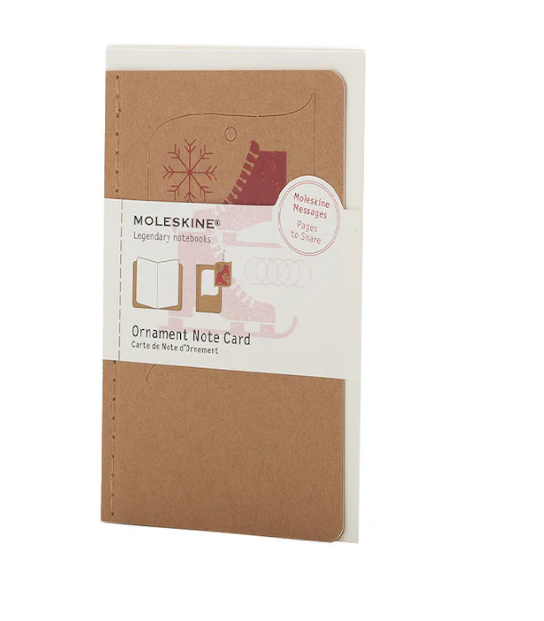 картинка Набор для письма Moleskine Pocket 'Ornament Card Ice Skate', бежевый от магазина Молескинов