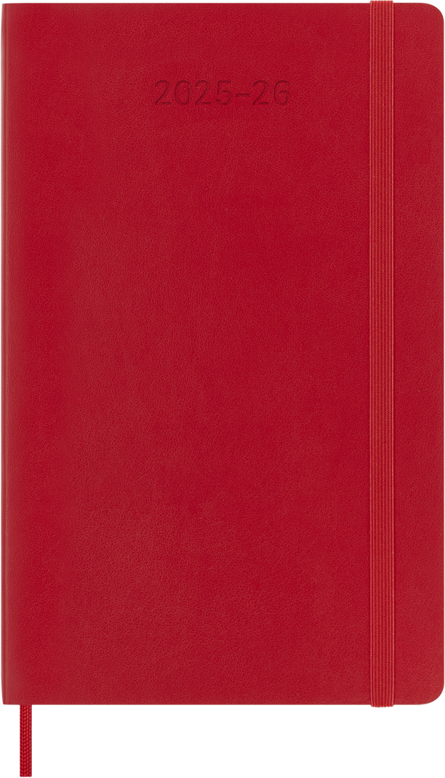 картинка Еженедельник 18 месяцев Moleskine Classic 2025 - 2026, Large (13x21 см), мягкая обложка, красный от магазина Молескинов