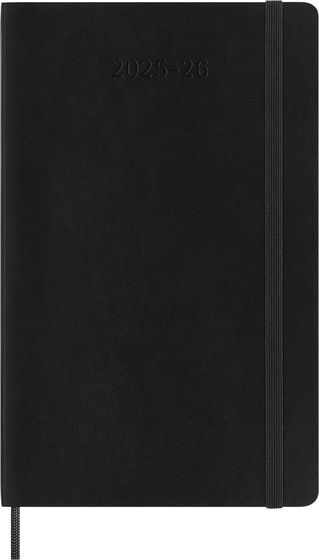 картинка Еженедельник 18 месяцев Moleskine Classic 2025 - 2026, Large (13x21 см), мягкая обложка, черный от магазина Молескинов