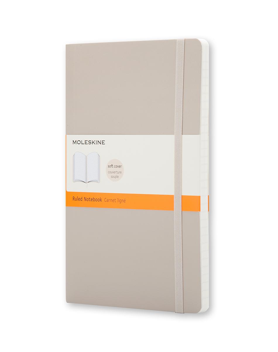 картинка Записная книжка  Moleskine Classic Soft (в линейку), Large (13х21см), бежевая от магазина Молескинов