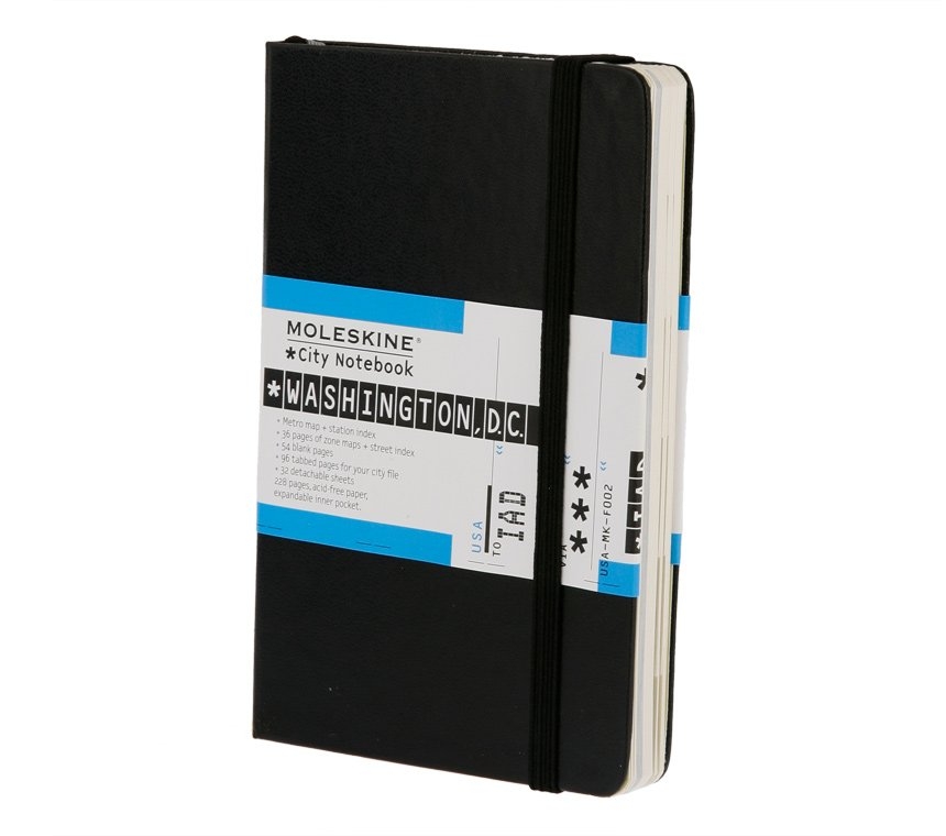 Записная книжка Moleskine City Notebook Washington (Вашингтон), Pocket (9х14см), черная