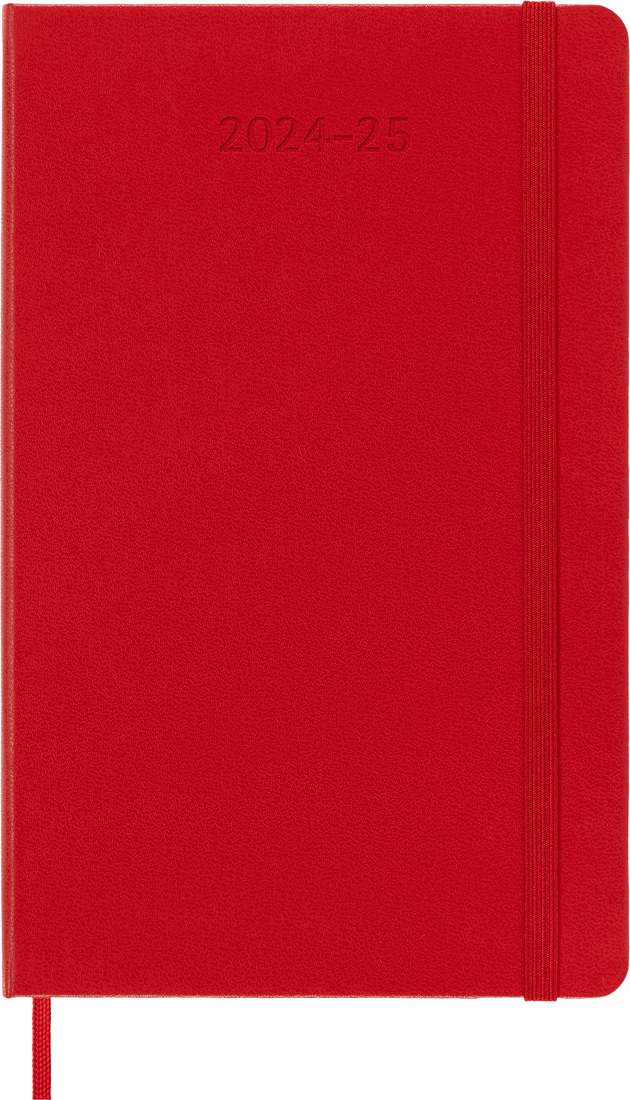 картинка Еженедельник Moleskine Classic (2024-2025), Large (13x21 см), красный от магазина Молескинов