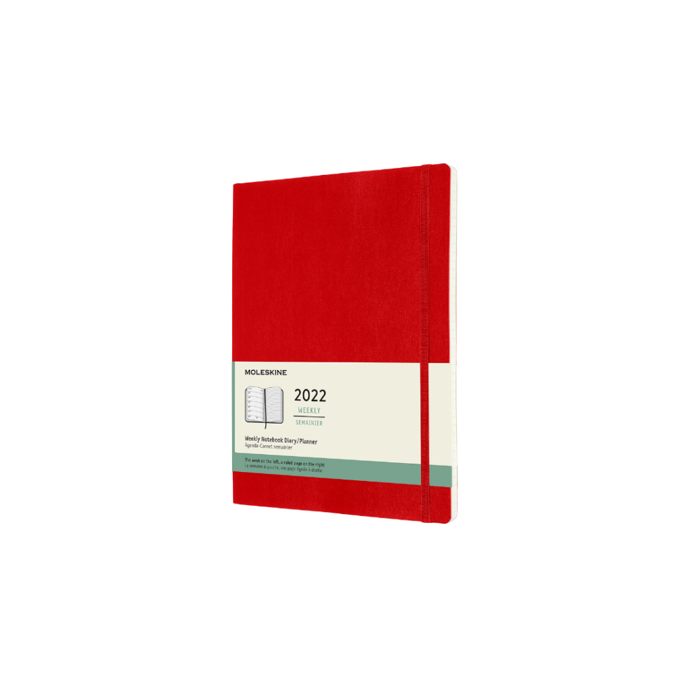 Еженедельник Moleskine Classic Soft (мягкая обложка), 2022, XLarge (19х25см), красный
