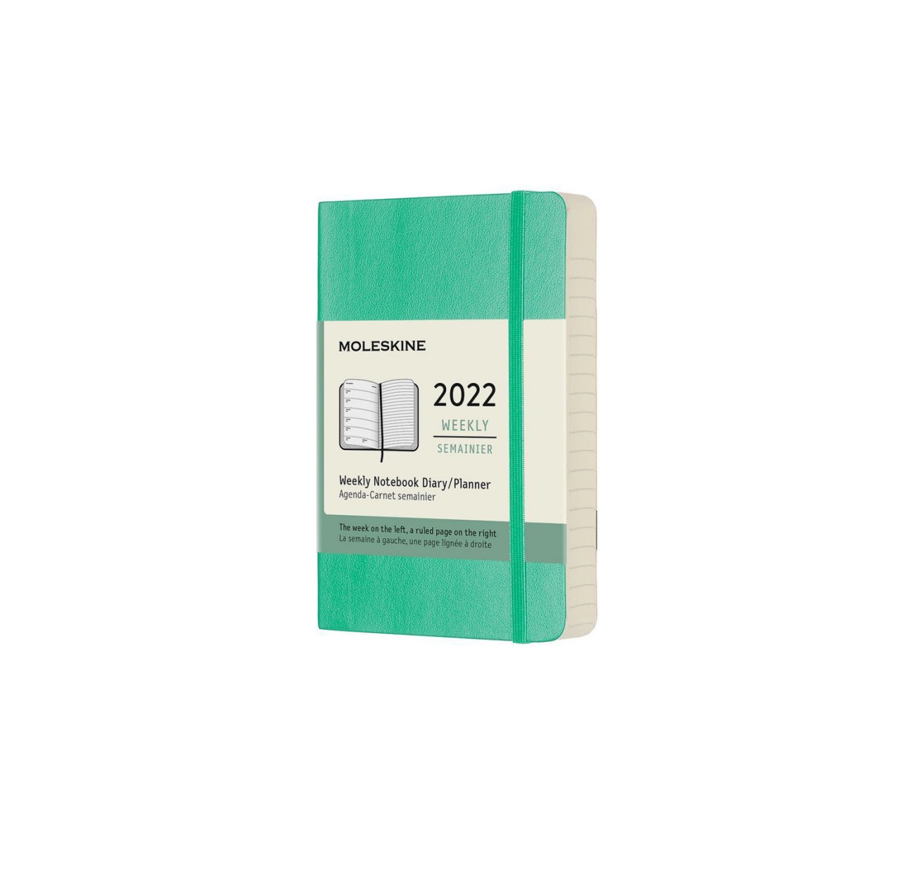 картинка Еженедельник Moleskine Classic Soft (мягкая обложка) 2022, Pocket (9x14 см), зеленый от магазина Молескинов