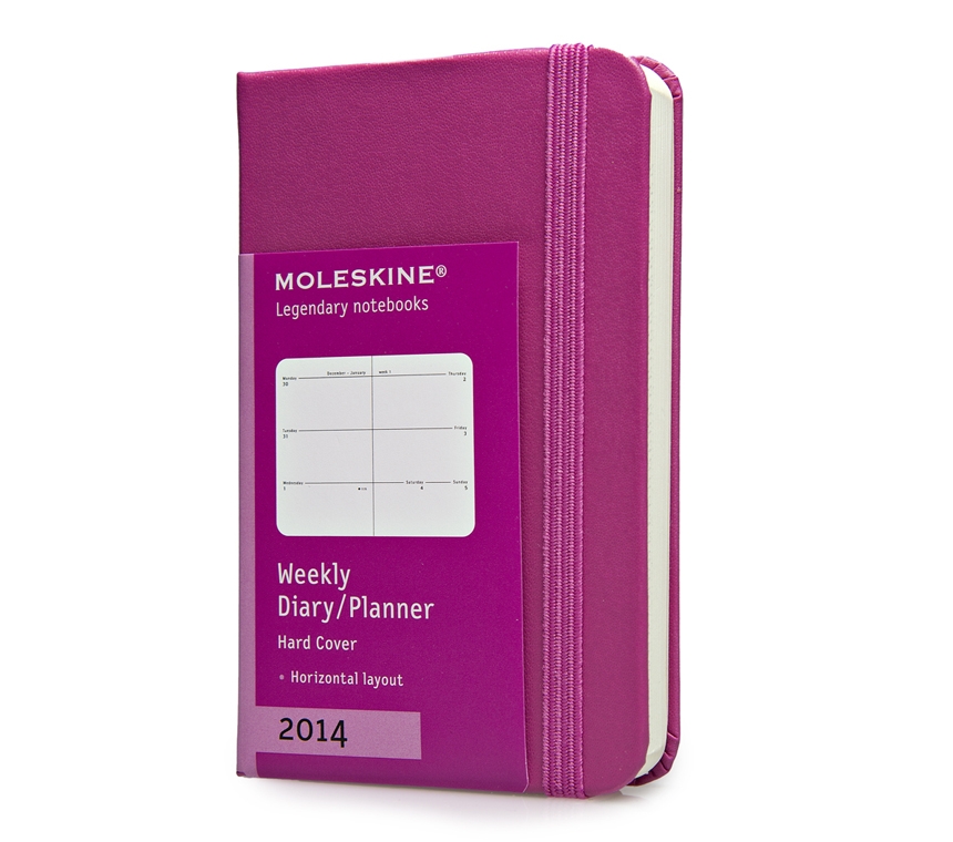 Еженедельник Moleskine Classic (2014), XSmall (6,5x10,5см), розовый