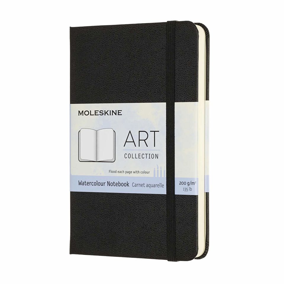 картинка Записная книжка Moleskine Watercolour (для акварели), Pocket (9х14см), черная от магазина Молескинов