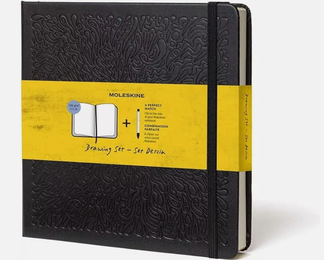 картинка Набор Moleskine DRAWING BOX (Карандаш PRO CLICK и запис книжка для рис (pocket 9х14см), в подар кор от магазина Молескинов