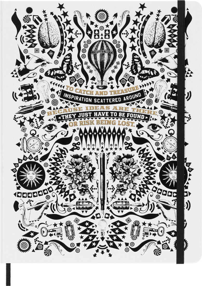 картинка Записная книжка Moleskine Limited Edition LORENZO PETRANTONI, Xlarge (19x25 см), белая от магазина Молескинов
