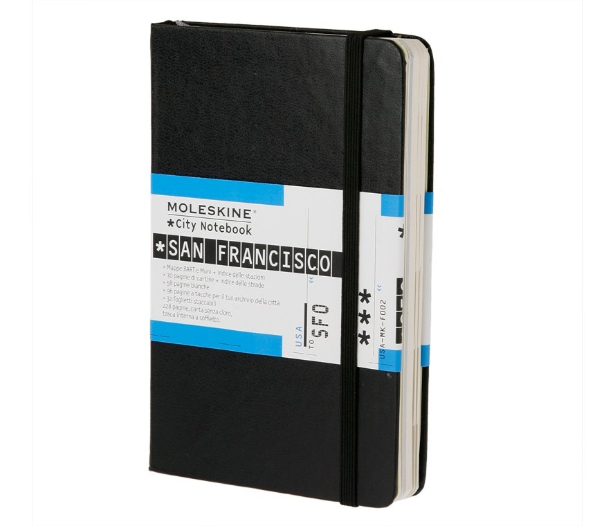 Записная книжка Moleskine City Notebook San Francisco (Сан-Франциско), Pocket (9х14см), черная