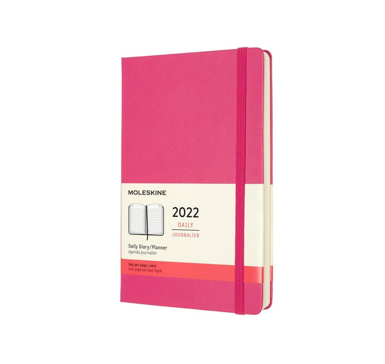 картинка Ежедневник Moleskine Classic 2022, Large (13x21 см), розовый от магазина Молескинов