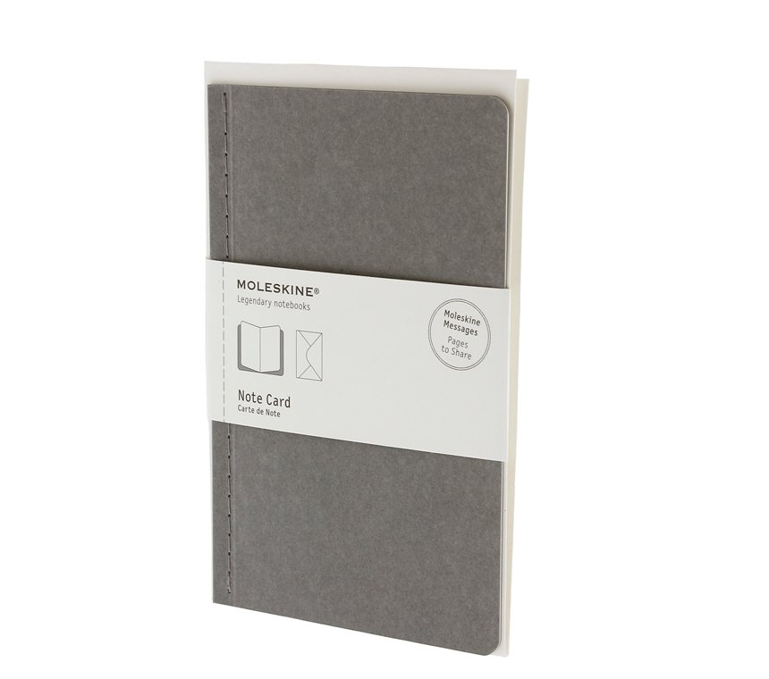 Почтовый набор Moleskine Note Card (с конвертом), Pocket (9х14см), серый