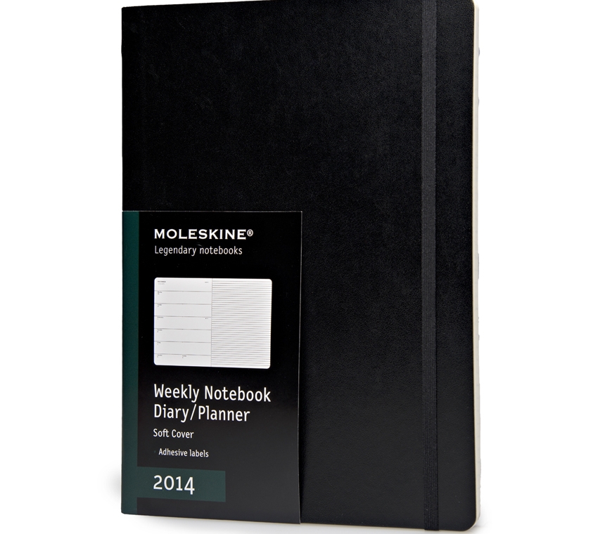 Еженедельник Moleskine Classic Soft (2014), XLarge (19х25см), черный