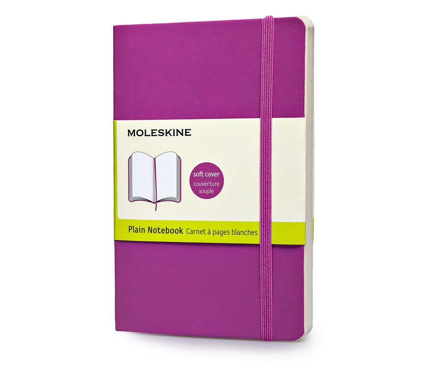 Записная книжка Moleskine Classic Soft (нелинованная), Pocket (9х14 см), темно-розовый