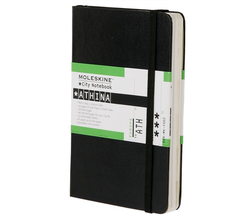 Записная книжка Moleskine City Notebook Athens (Афины), Pocket (9х14см), черная