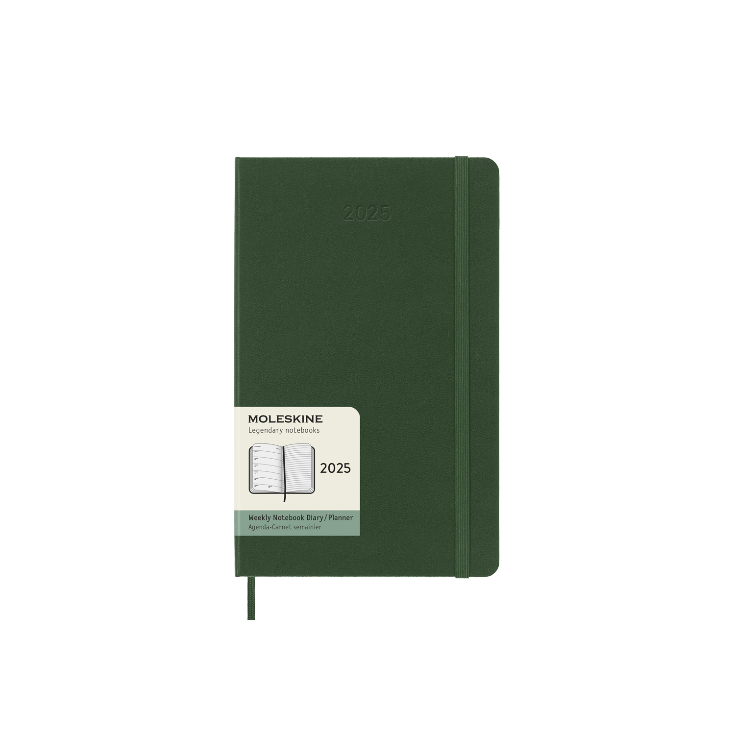 картинка Еженедельник Moleskine Classic 2025, Large (13x21 см), зеленый от магазина Молескинов