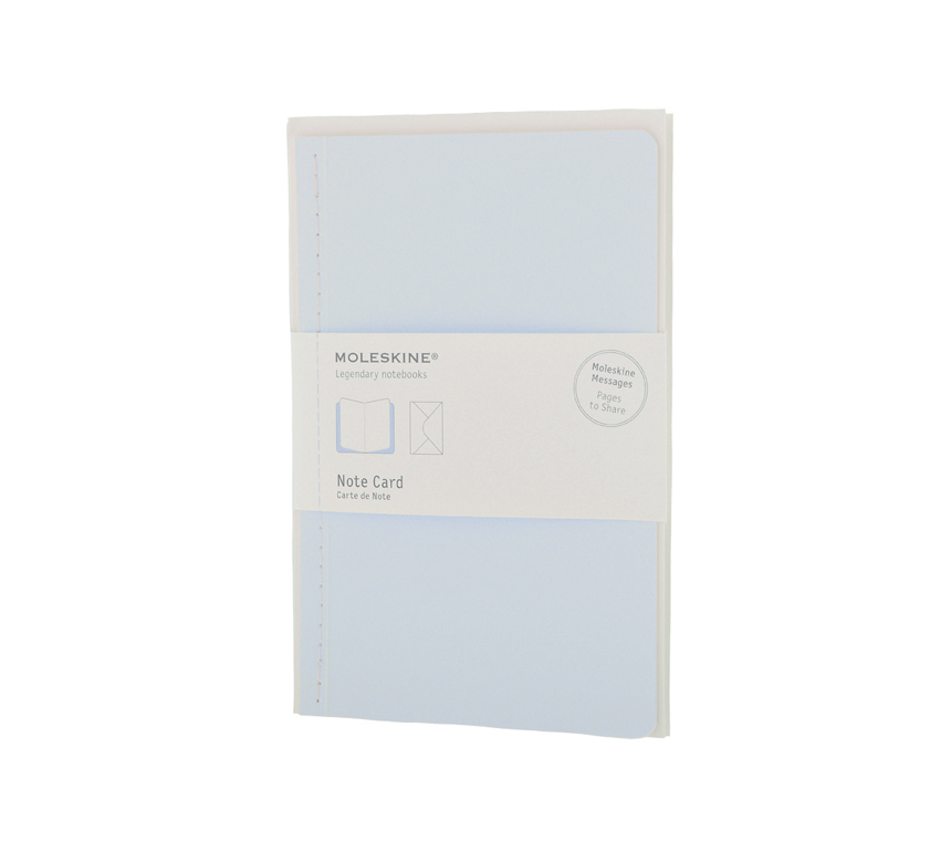 Почтовый набор Moleskine Note Card (с конвертом), Large (11,5х17,5см), голубой