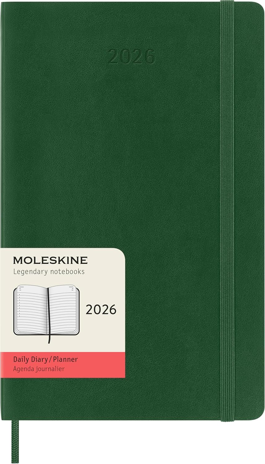 картинка Ежедневник Moleskine Classic Soft (мягкая обложка), 2026, Large (13x21 см), зеленый от магазина Молескинов